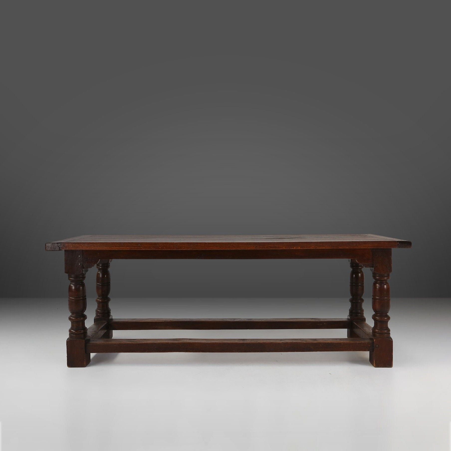 Antique solid Oak Table, France, 1850s-img